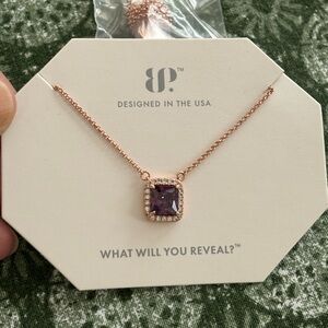 NIB bomb party amethyst necklace